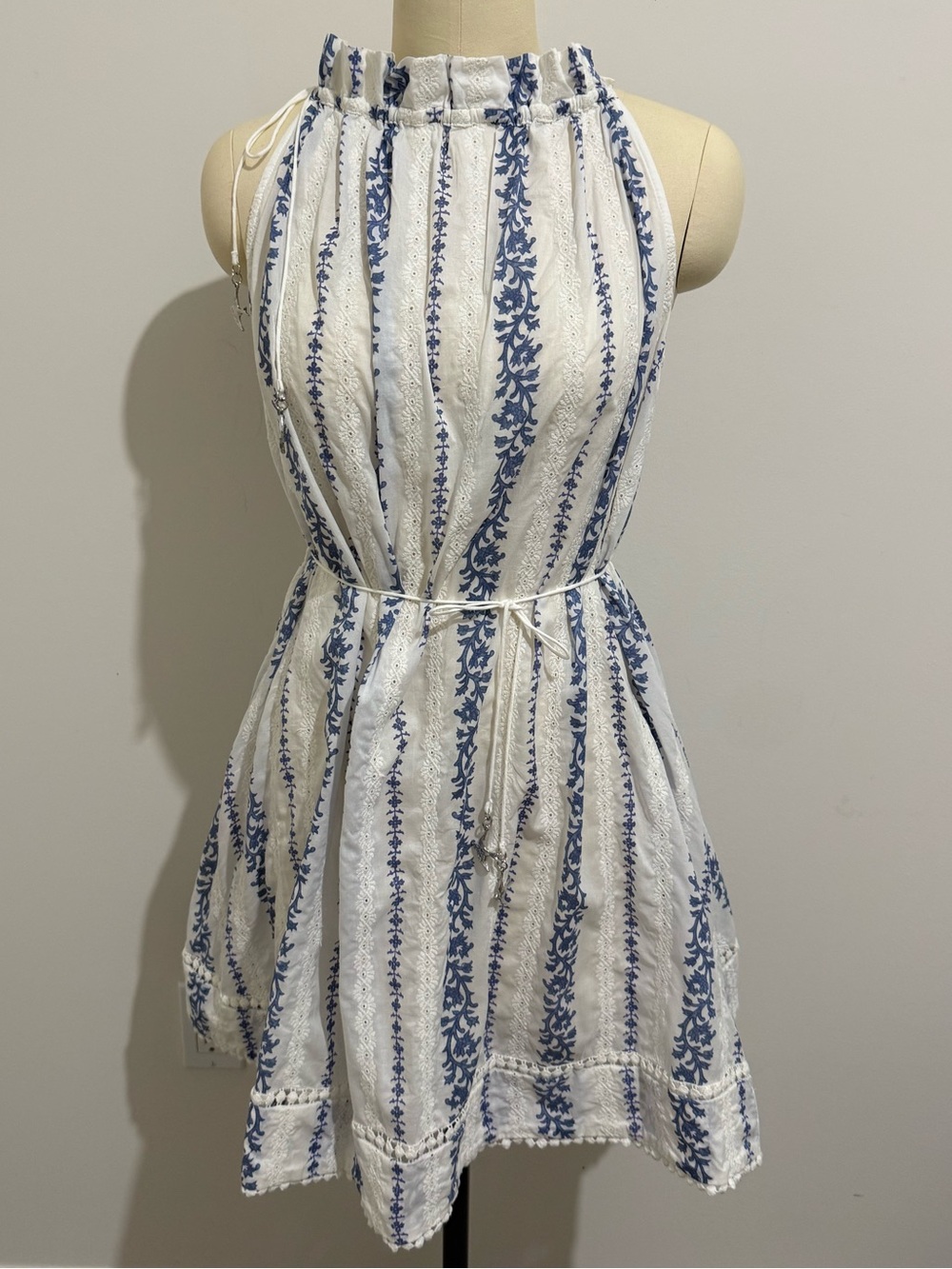 Zimmerman White and Blue Striped Halter Sundress Size 1 Offers are welcome.